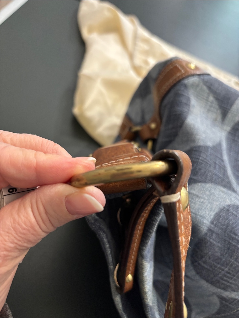 Vintage Denim Coach Carlye shoulder bag. - Picture 14 of 14
